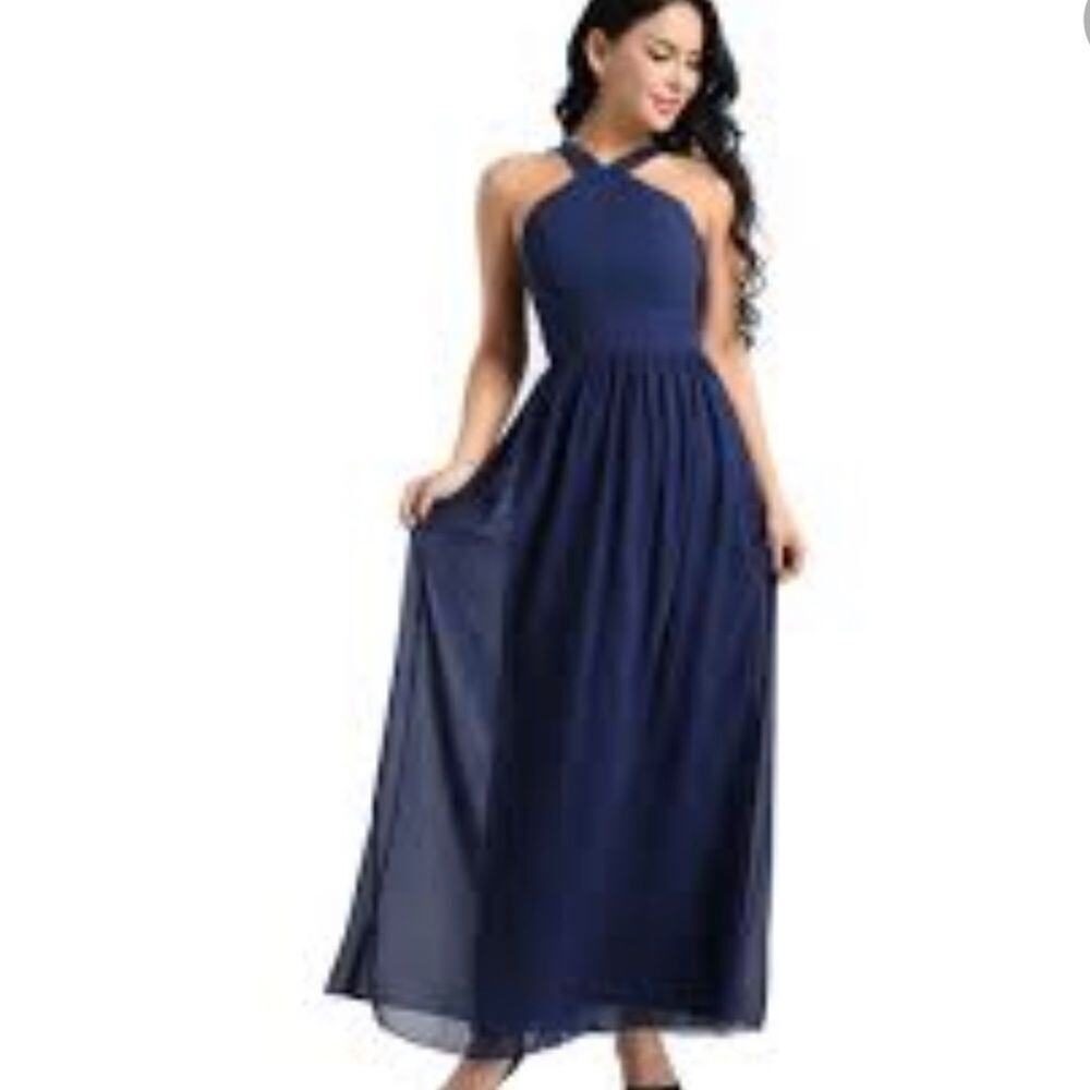 LULUS MAXI BLUE DRESS SIZE M‎